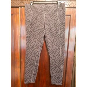 Pact Organic Cotton Tiger Print Workout Leggings Women Size Large